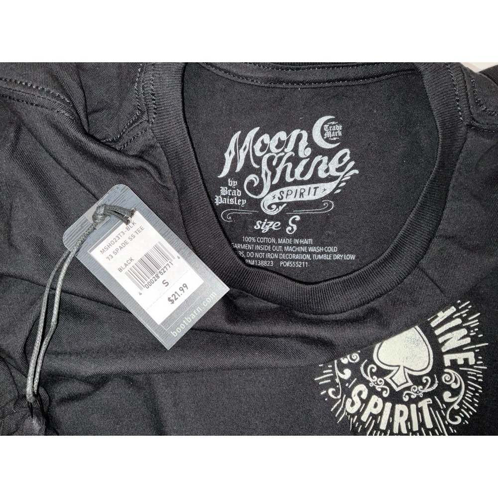 NWT Brad Paisley Moon Shine Spirit 100 Proof Outlaw Country T-shirt Black Small - Picture 6 of 6